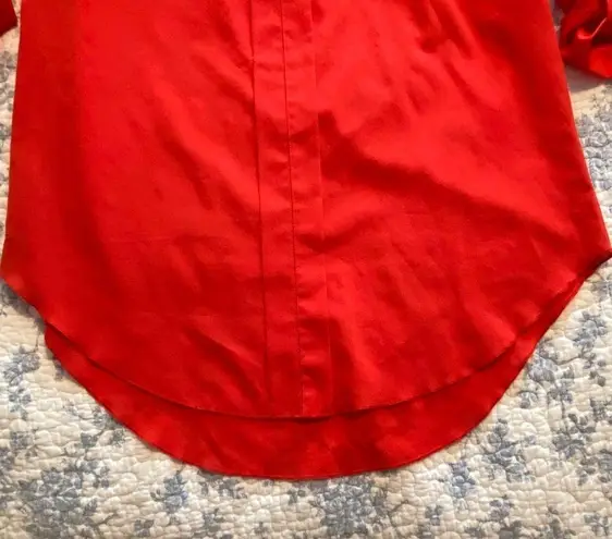 Bee Stitched Red Tunic Blouse Size Large