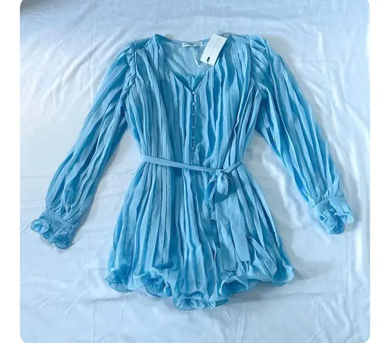 Endless Rose ★ NWT “Found Love” Pleated Romper - Powder Blue ★