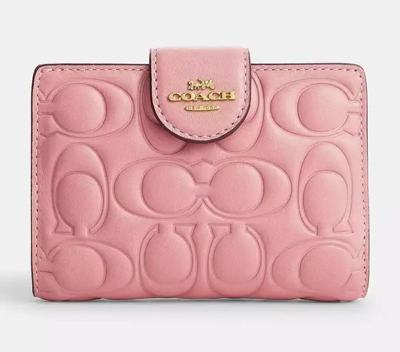 Coach GoldLight Blush Medium Corner Zip Wallet