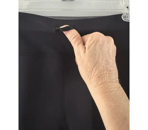 Sweaty Betty Reversible Leggings Size Medium Gray w/ Stripes & Black Double Duty