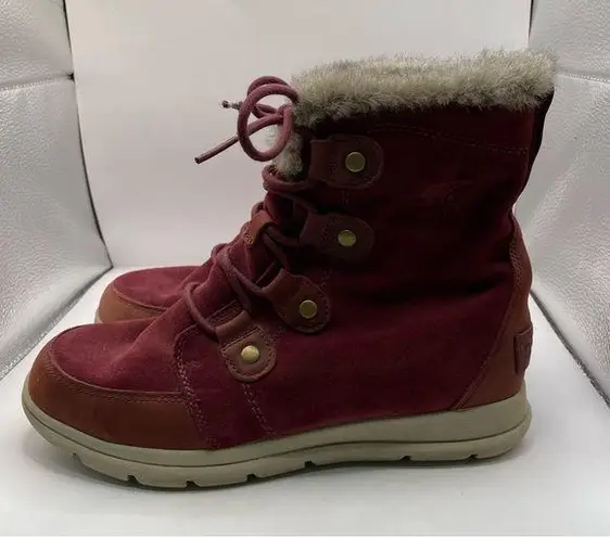 Sorel Winter boots  Women’s Explorer Joan Waterproof Boot maroon Size 10