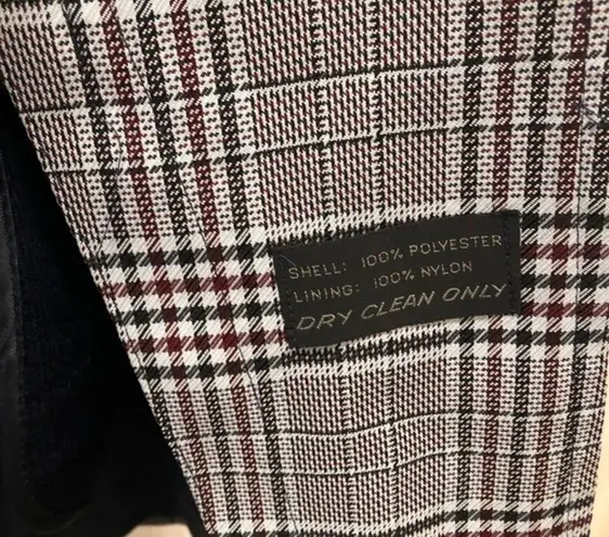 Vintage Plaid Long Trench Coat Size M