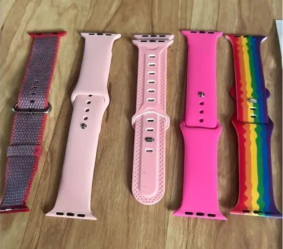 Apple Watch band 42 mm bundle bands different colors and designs. Gold - Image 1