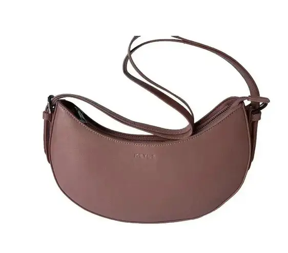 Keyli Crescent Shoulder Bag Waterproof Vegan Leather Crossbody Bags Salmon Pink