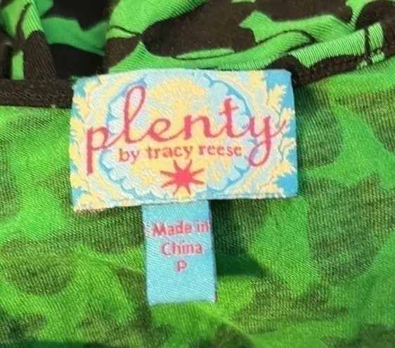 Plenty By Tracy Reese - Green and Black Floral Ruffle Dress - P/S