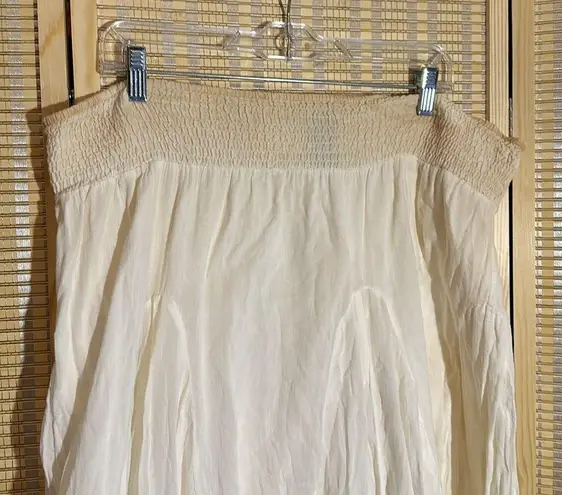 Mossimo Y2K Long Off White Double Layered Cotton Gauzy Full Skirt Bohemian XL