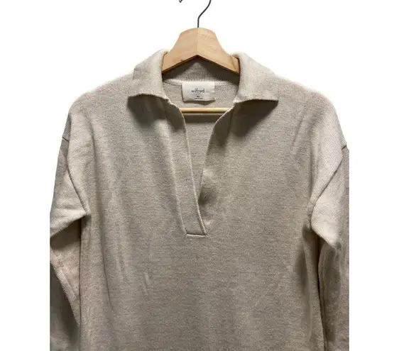 Wilfred Aritzia Shayda 100% Merino Wool Dress Beige Size XXS Neutral Minimalist