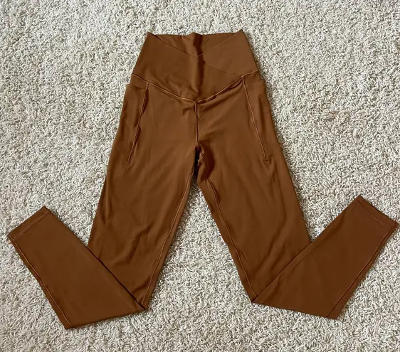 Aerie Camel Crossover Leggings 