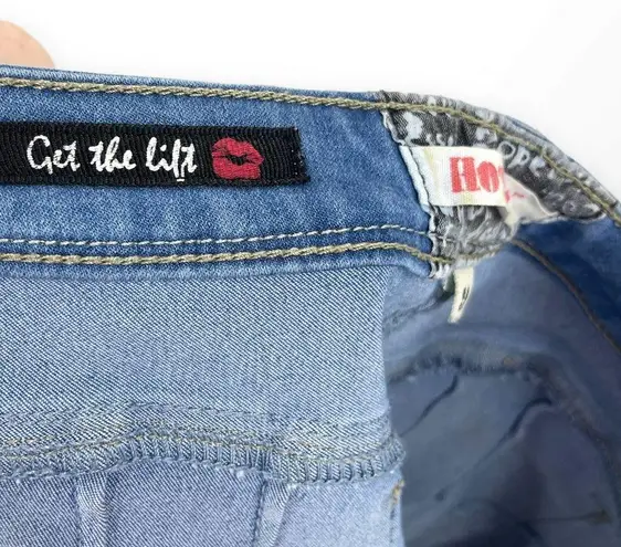 Hot Kiss 90s Vintage Mid Wash High Rise Rolled Hem Shorts