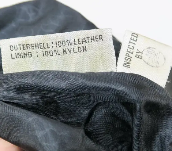 Vintage 70s Weiss Furs Black Leather Snakeskin Bomber Jacket Size M