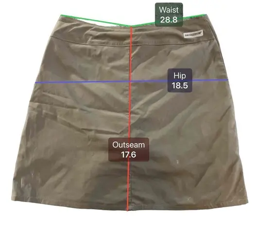 Patagonia  Women's Size 6 Green Nylon A-line Skort Zip Twill Short