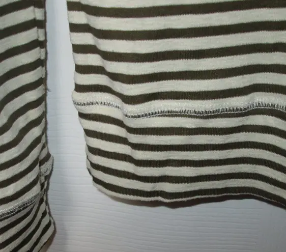 Bobeau Brown/Tan Striped Hoodie - Sz Med