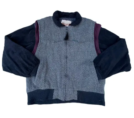 Cripple Creek Vintage 90s Wool Zip Up Navajo Bomber Jacket