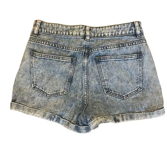 PacSun Mom Short Jean Denim High Rise Waist Acid Wash 27