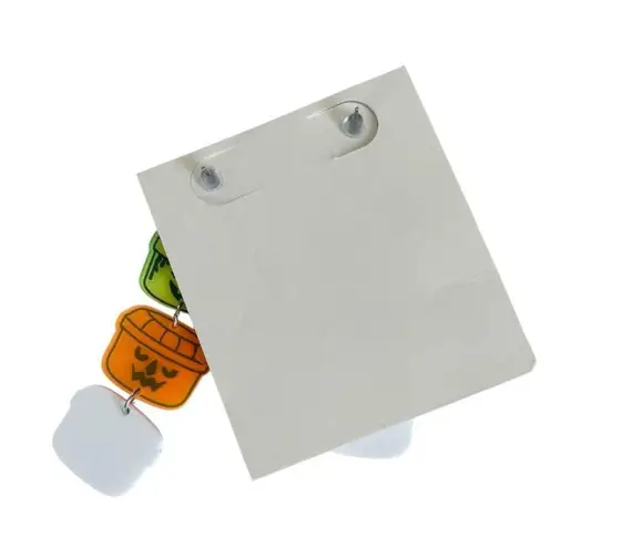 Acrylic Halloween Ghost Face Pumpkin Nostalgic Baskets Women's Stud Earrings Green