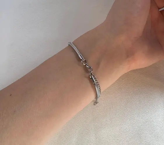Adjustable Snake Bone Chain Bracelet for Men Women Silver