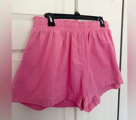 Showpo Terah Elasticated High Waisted Shorts Pink Casual Cotton Shorts US 12