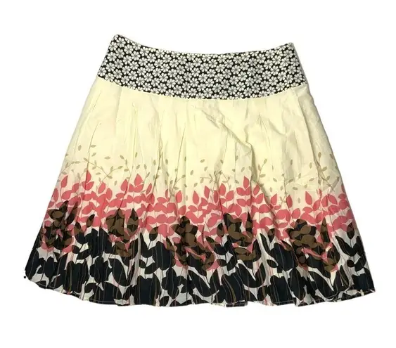 Apt. 9  mini circle skirt cotton abstract floral