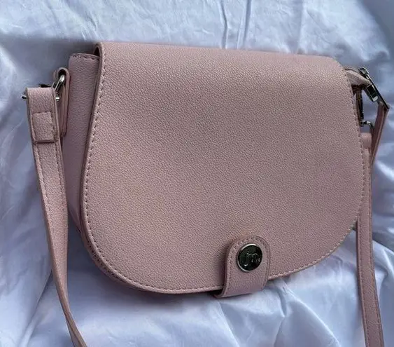 Elegant Pink mini saddlebag Bag with Minimalist Design