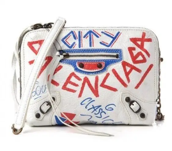 Balenciaga Agneau Classic Graffiti Reported Bag