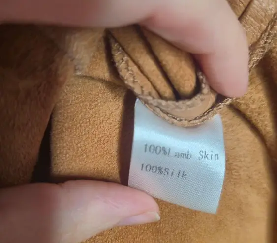 Love & Liberty Lamb Skin Leather Top Brown Tan Size 0