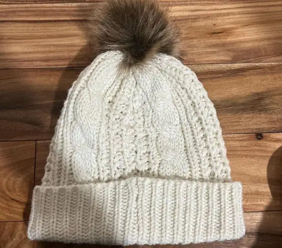 47 Brand 47 White and Brown Knit Pom Hat