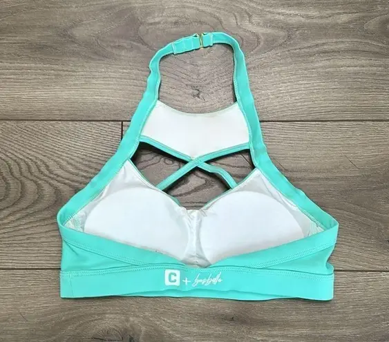 The Bar Chestee x Bella Kandace Halter Sports Bra Mint Green Size 8