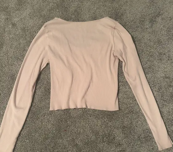 Brandy Melville Light Pink  Long Sleeve Top