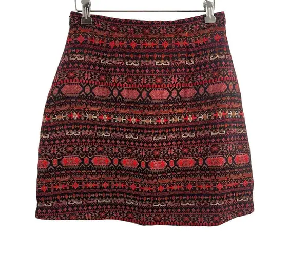 Eva Franco A Line Mini Skirt Patterned Size 2 New