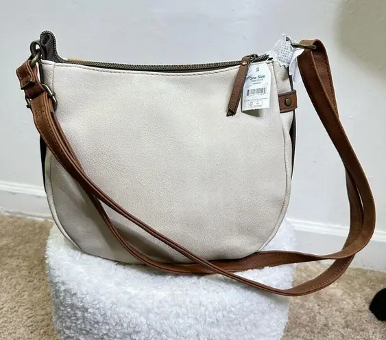 Time and Tru Dayana Essential Crossbody Bag with Adjustable Strap Beige Tan Brown