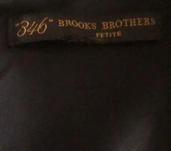 Brooks Brothers Sheath Dress Sz. 12P Navy Lined Cotton Stretch Career Business