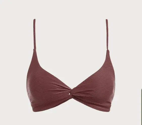 berlook Coffee Twist Backless Bikini Top and BOTTOM 07 Brown
