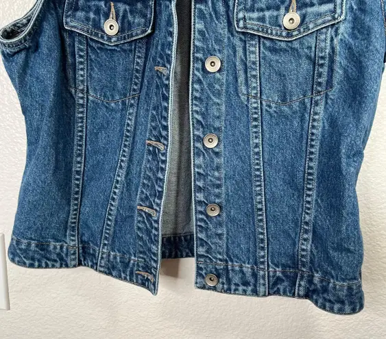 Crossroads Vintage Denim Cotton Blue Jean Sleeveless Vest S