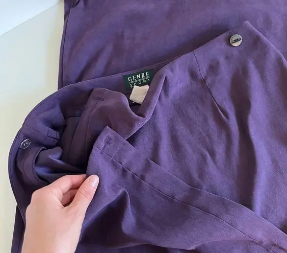 None Vintage 90s Genre Sport Purple Soft Comfy Wrap Maxi Skirt Medium