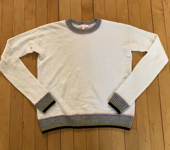 Lisa Todd Waffle Knit Cotton Long Sleeve White Size XS