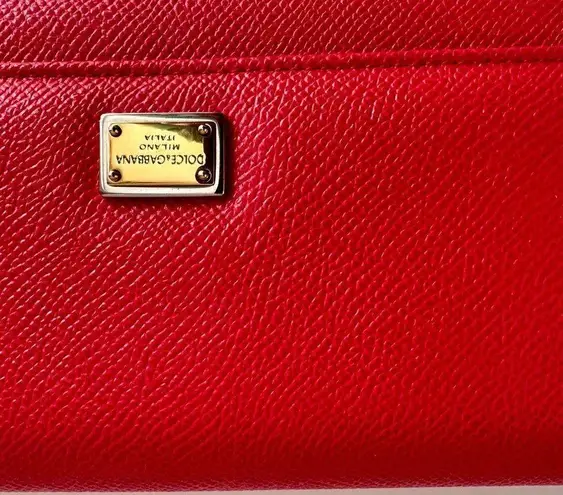 Dolce & Gabbana Authentic Dauphine Calfskin Continental Wallet