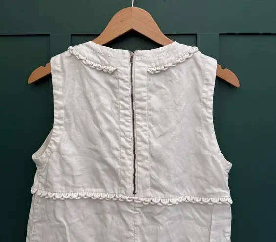 See By Chloe White Sleeveless Linen Flax Dress Nautical A Line