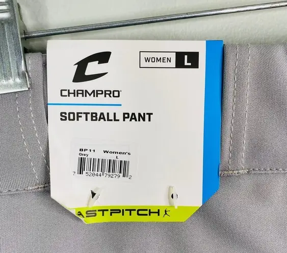 Champro Fast Pitch Softball Grey Low Rise Pant BP11 Large New Gray