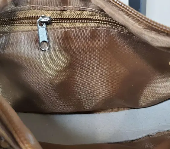 Flashmode Brown Tan Mesh Shoulder Bag Metallic Bag