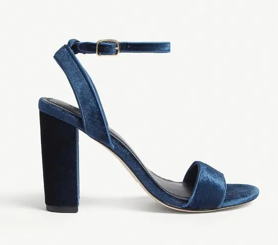 Sandro NEW Adrianne Velvet Block Heels In Turquoise size 36