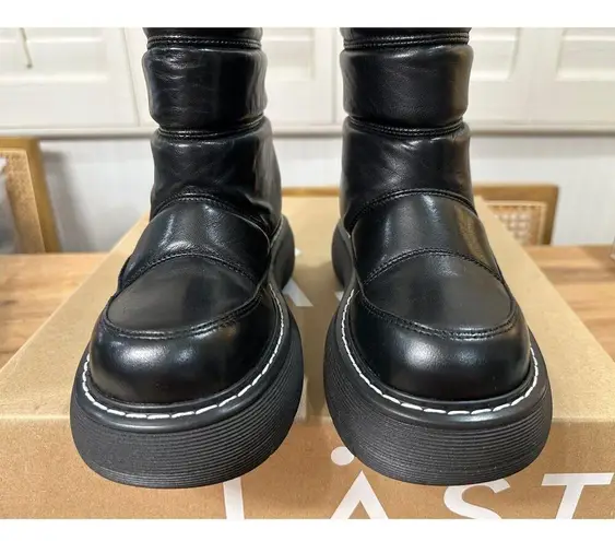 LAST Fergie Leather Warm Lining Black Boots Size 4 Kids 5.5 W US 36 EU NIB Cozy