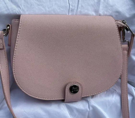 Elegant Pink mini saddlebag Bag with Minimalist Design