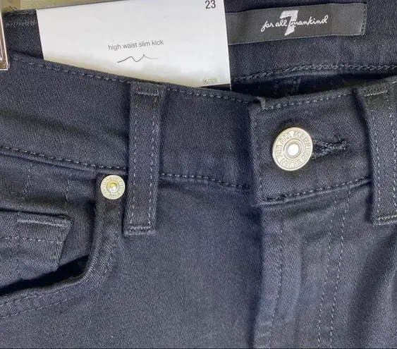 7 For All Mankind 7 For All Man Kind Piped High Waist Slim Kick Jeans size 23 NEW - Image 10