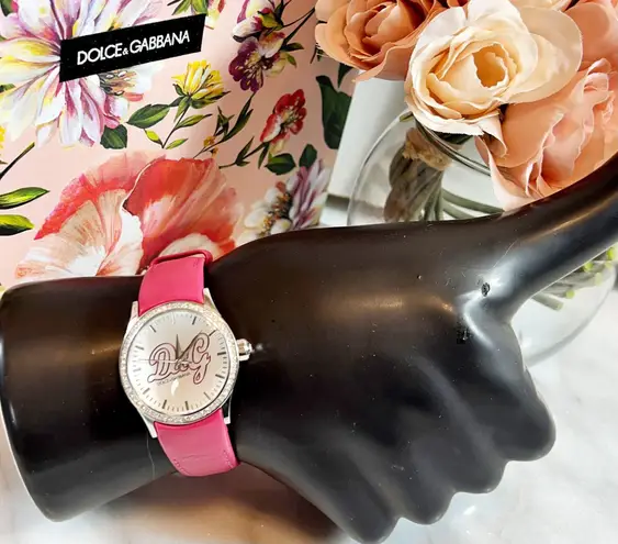Dolce & Gabbana Fuchsia & Crystal Watch