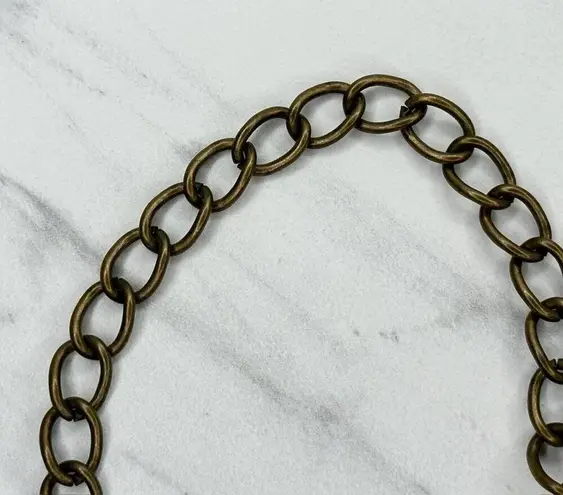 Animal Print Embossed Open Hoop Metal Chain Link Belt Y2K Boho ✨ Gold