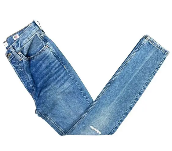 RE/DONE  High Rise Tapered Medium Wash Jeans