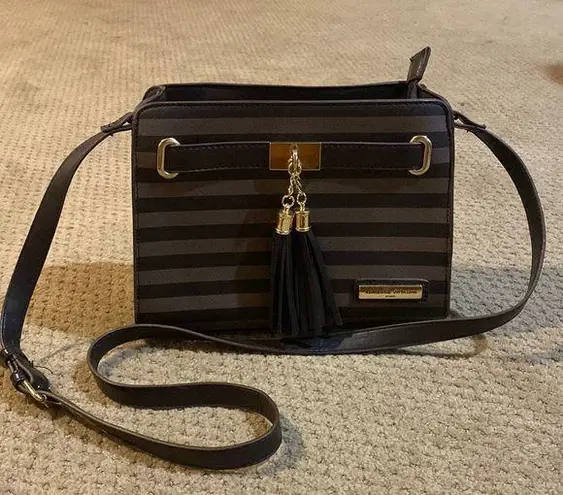 Adrienne Vittadini  Striped Tassel Crossbody Bag