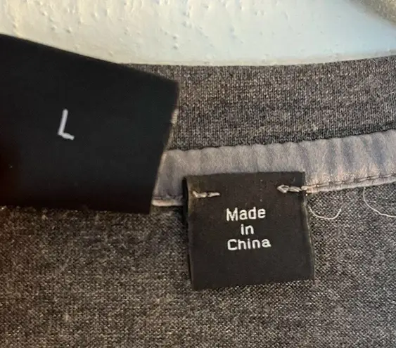 Hugo Boss Boss Top Silk & Cashmere Grey Long Sleeves V Neck Top Sz L EUC