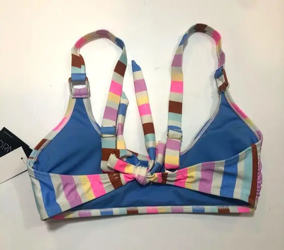 California Waves striped ring bralette swim top