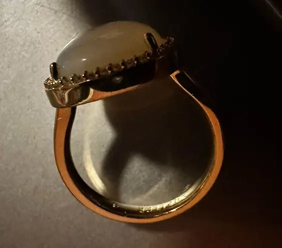 Jupiter Women's Natural Gemstone Mother of Pearl Ring Gold Size 6